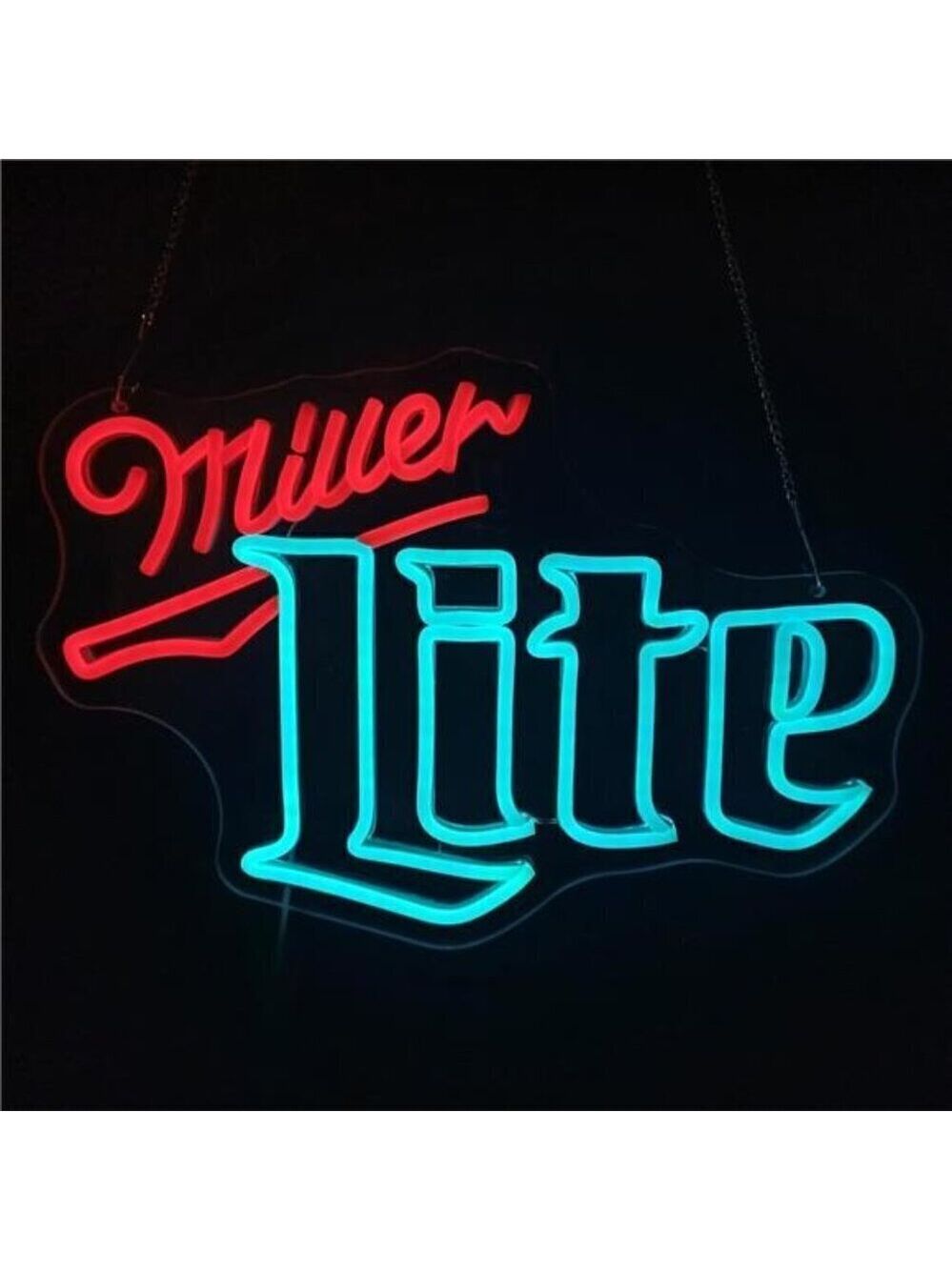 Miller Lite Beer LED Neon Sign Light Wall Decor Man Cave Party Bar Bright NEW